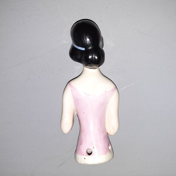 German Porcelain Half Doll * Flapper * Antique Vintage * Closed Eyes * EUC - Picture 9 of 11